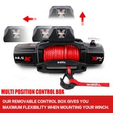 X-BULL 14500LBS Electric Winch 12V synthetic rope with 4PCS Recovery Tracks Gen3.0 Red