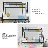 Kingston Slumber Metal Single over Double Bunk Bed Frame, Dark Matte Grey