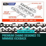 2 X 10 Baumr-AG Chainsaw Chain Bar Replacement for SX25 25CC Arborist Saws