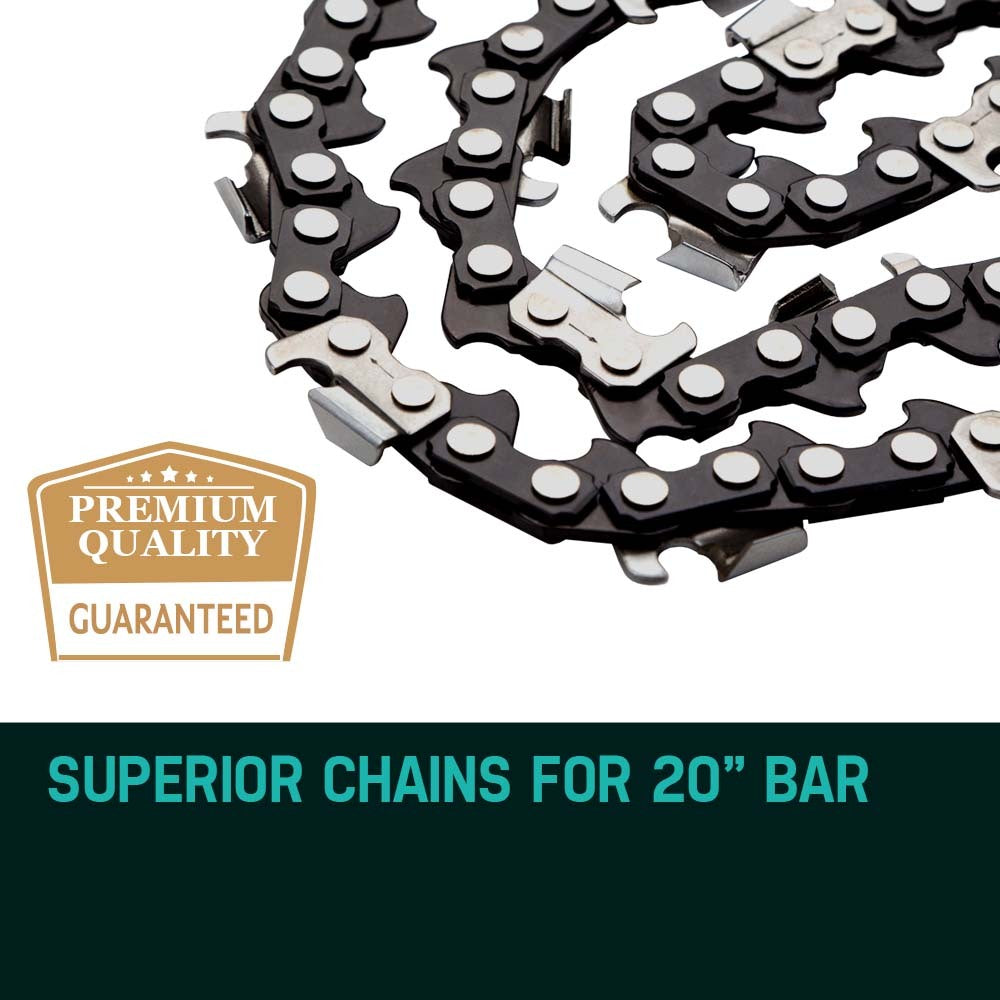 2 X 20 Baumr-AG Chainsaw Chain 20in Bar Replacement Suits 62CC 66CC Saws