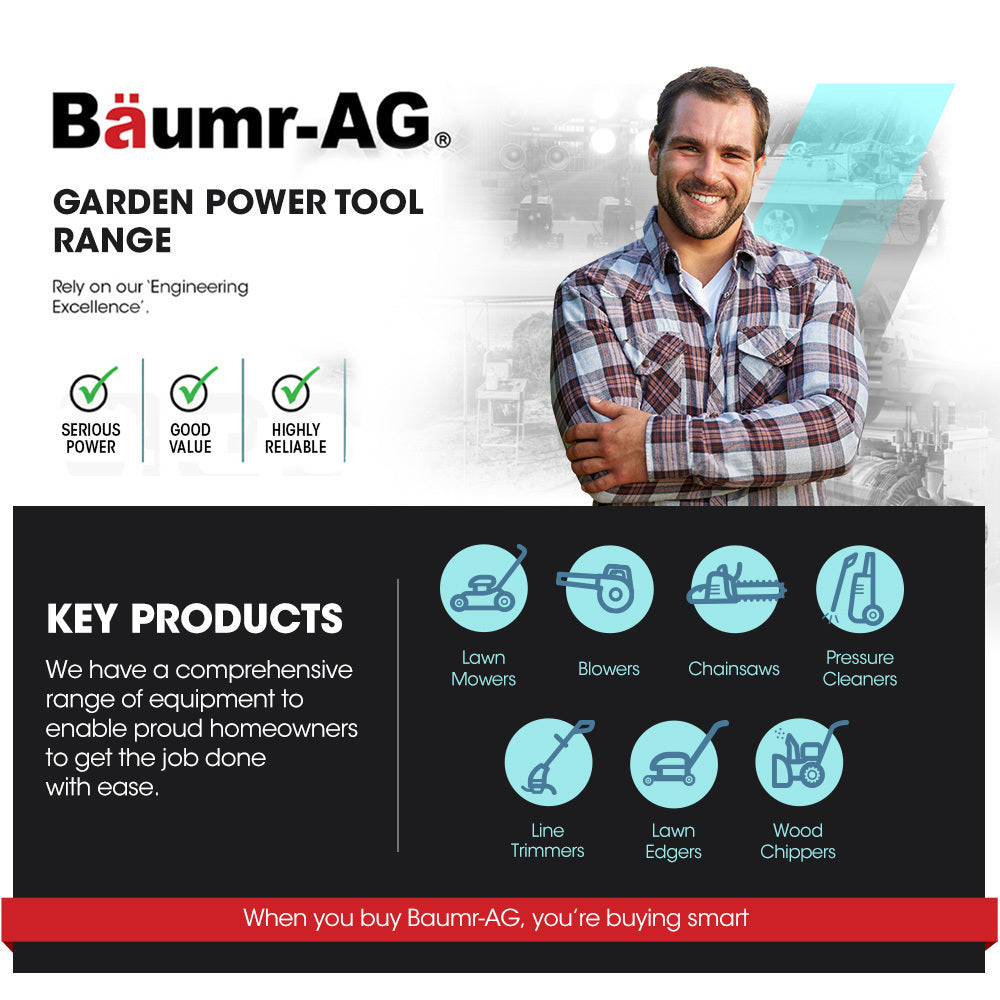 Baumr-AG 20V 12 Inch Electric Cordless Chainsaw 4Ah Lithium Battery Lightweight Wood Garden Cutter