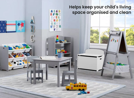 DELTA CHILDREN Deluxe Toy Box - Kids Furniture Wooden Storage White