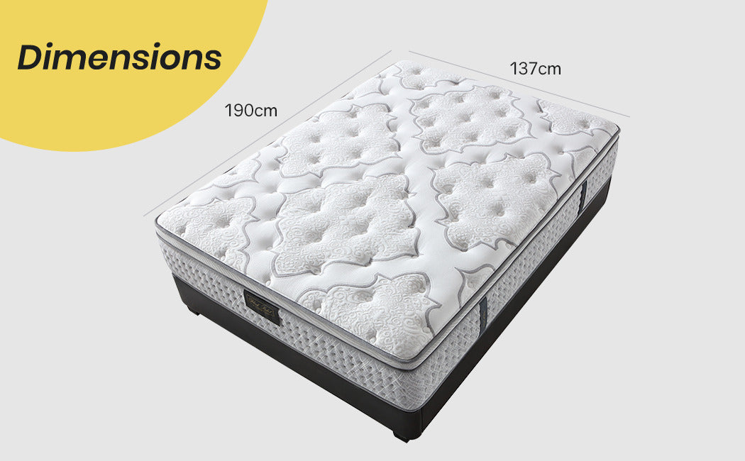 KINGSTON Mattress Double Medium Firm Box Pocket Spring Memory Foam Euro Top 34CM