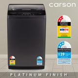 CARSON 9kg Top Load Washing Machine Home Laundry Clothes Washer Dry Wash Grey