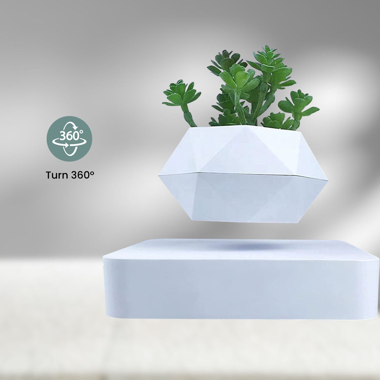 GOMINIMO Magnetic Levitating Plant Pot White GO-MLP-105-HCNT