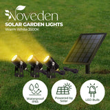 NOVEDEN Solar Garden Lights with 3 Set LED Spotlights (Warm White) NE-SL-105-HK