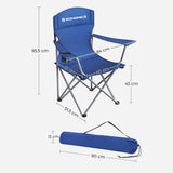 SONGMICS Set of 2 Folding Camping Outdoor Chairs Blue