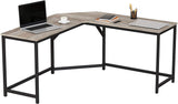 VASAGLE L-Shaped Computer Desk Greige LWD073B02