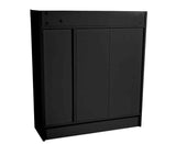 Sarantino New 21 Pairs Shoe Cabinet Rack Storage Organiser Shelf 2 Doors Cupboard Black