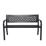 Wallaroo Steel Outdoor Garden Bench - Lattice