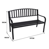 Wallaroo Steel Outdoor Garden Bench - Classic