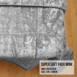 Laura Hill Mink Blanket Double Sided Queen Size Soft Plush Bed Faux Throw 220 X 240cm