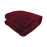 Laura Hill Double-sided Large 220 X 240cm Faux Mink Throw Blanket 800-gsm Heavy - Red