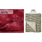 Laura Hill Double-sided Large 220 X 240cm Faux Mink Throw Blanket 800-gsm Heavy - Red