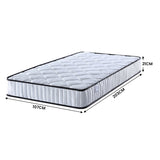 Laura Hill King Single Size Mattress Pocket Spring High Density Foam For Bed