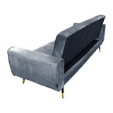 Sarantino Ava 3-seater Tufted Velvet Futon By Sarantino - Light Grey