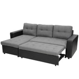 Ember Corner Sofa Linen Lounge Couch L-shaped Modular Furniture Home Chaise Grey