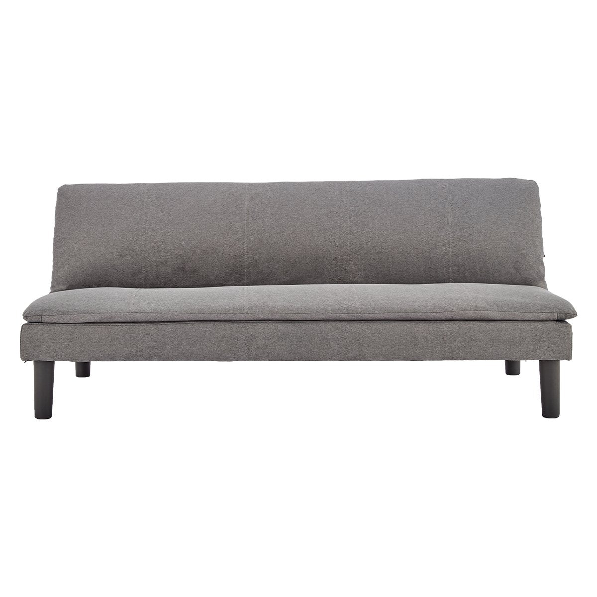 Sarantino 3 Seater Modular Faux Linen Fabric Futon -Dark Grey