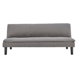 Sarantino 3 Seater Modular Faux Linen Fabric Futon -Dark Grey