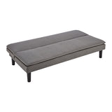 Sarantino 3 Seater Modular Faux Linen Fabric Futon -Dark Grey