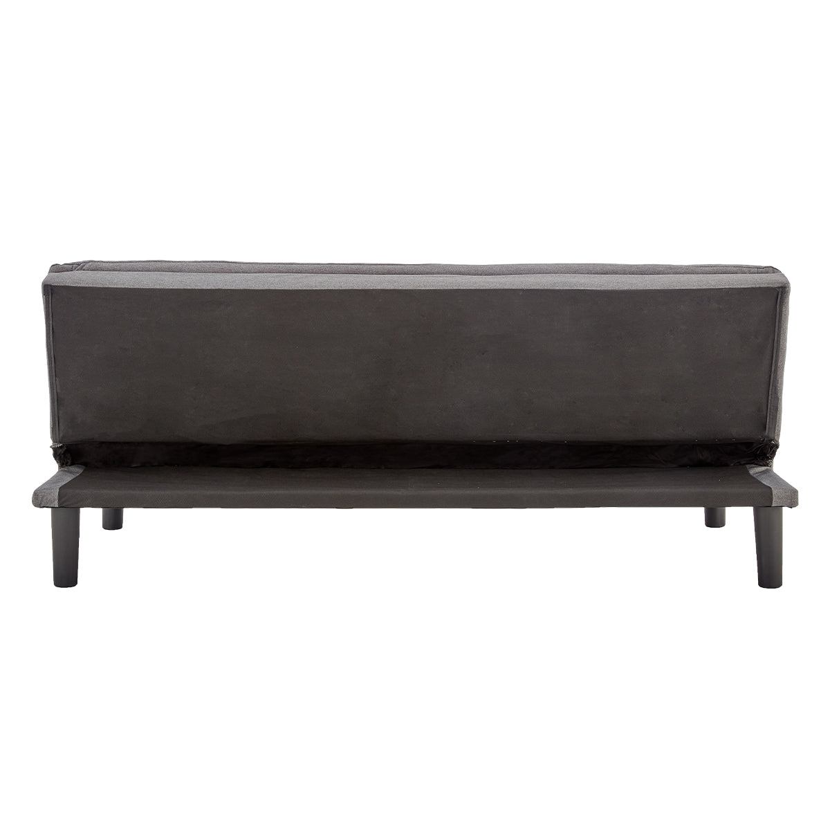 Sarantino 3 Seater Modular Faux Linen Fabric Futon -Dark Grey