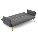 Sarantino 3 Seater Modular Linen Futon Grey