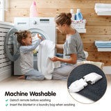 Laura Hill Heated Electric Blanket Throw Coral Warm Fleece Grey