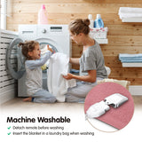 Laura Hill Heated Electric Blanket Throw Coral Warm Fleece Pink