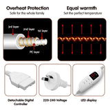 Laura Hill Heated Electric Blanket Throw Coral Warm Fleece Pink