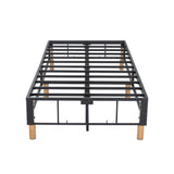 Metal Bed Frame Mattress Foundation Blue – Double