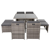 Horrocks 8 Seater Outdoor Dining Set-Grey