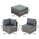 Outdoor Modular Lounge Sofa Bondi -Grey