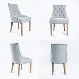 La Bella Grey French Provincial Dining Chair Amour Oak Leg