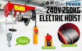 Dynamic Power Electric Hoist Remote Chain Lift 240V 510w 125/250KG