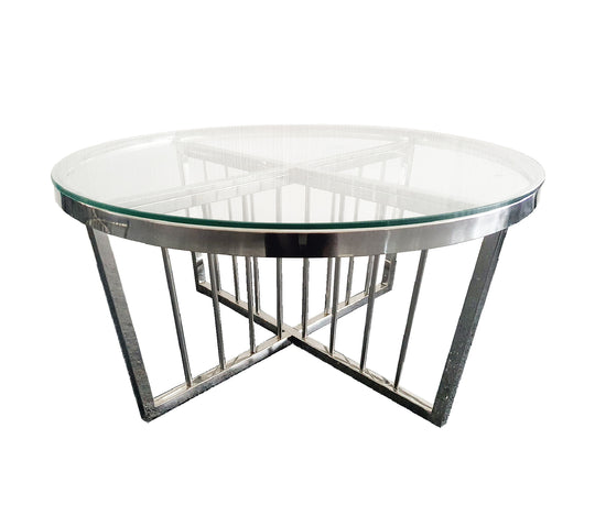 Salina Coffee Table -ClearTop - 80cm Silver