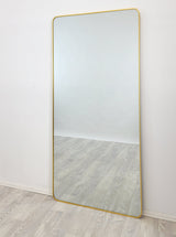 Gold Metal Rectangle Mirror - X-Large 100cm x 200cm