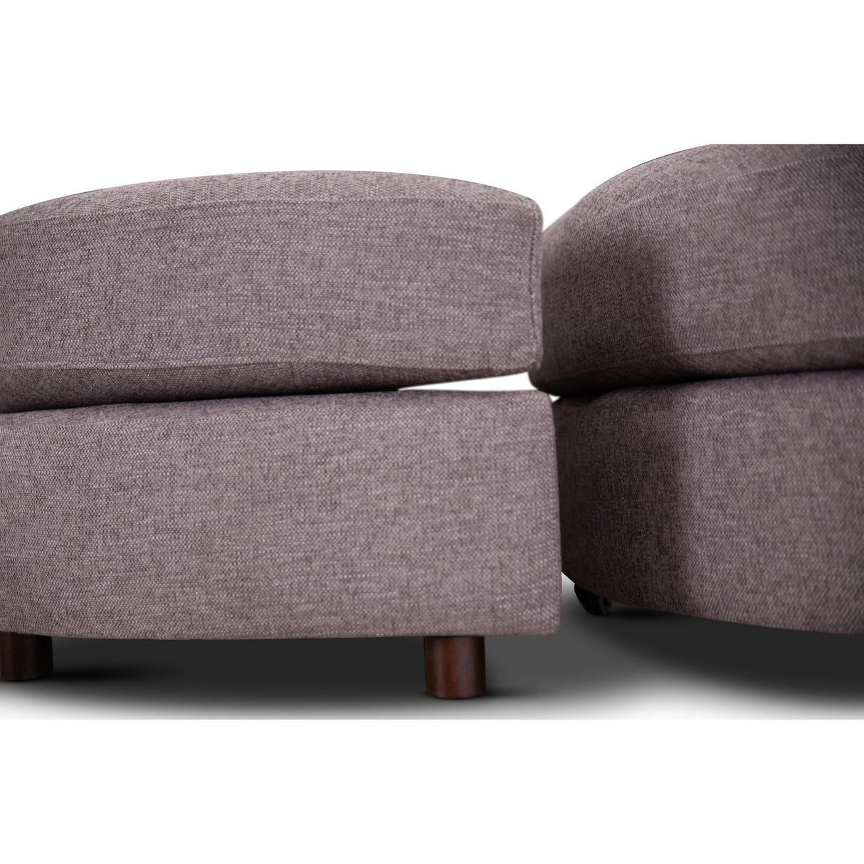 Sunshine Single Sofa Chair Fabric Swivel Ottoman - Grey