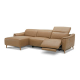 Inala 2 Seater Genuine Leather Sofa Lounge Electric Powered Recliner LHF Chaise Latte