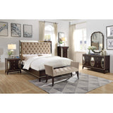 Scarlet 5pc King Bed Frame Bedroom Suite Timber Bedside Dresser Mirror Package