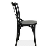 Rustica 9pc Dining Set 240cm Table 8 Chair Solid Timber Wood Seat Black