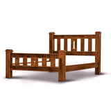 Umber Bed Frame Queen Size Base Solid Pine Timber Wood - Dark Brown