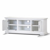 Laelia ETU Entertainment TV Unit 160cm 2 Door Solid Acacia Wood Coastal - White