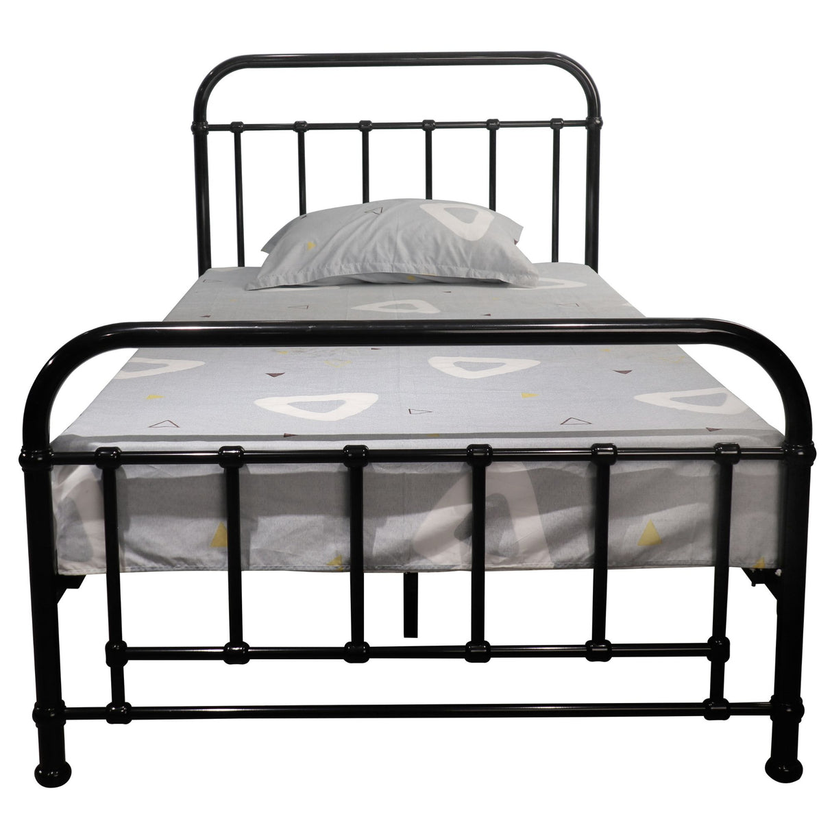 Metallica King Single Bed Size Metal Frame Platform Mattress Base - Black