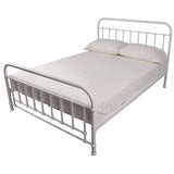 Metallica Queen Bed Size Metal Frame Platform Mattress Base - White