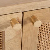 Ember Buffet Table 150cm 3 Door Solid Mango Wood Storage Cabinet Natural