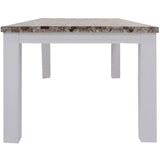 Plumeria Dining Table 190cm Solid Acacia Wood Home Dinner Furniture -White Brush