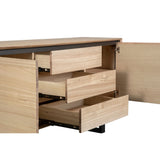 Ember Buffet Table 180cm 2 Door 3 Drawer Solid Messmate Timber Wood - Natural