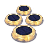 Solar Deck Lights in Warm White- 4 in One Pack