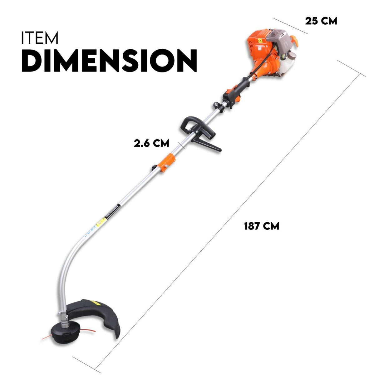 4 STROKE Curved Split Shaft Line Trimmer Garden Lawn Whipper Snipper