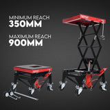 Motorcycle Scissor Lift Stand 136kg Hydraulic Motorbike Lifter Dirt Bike Jack